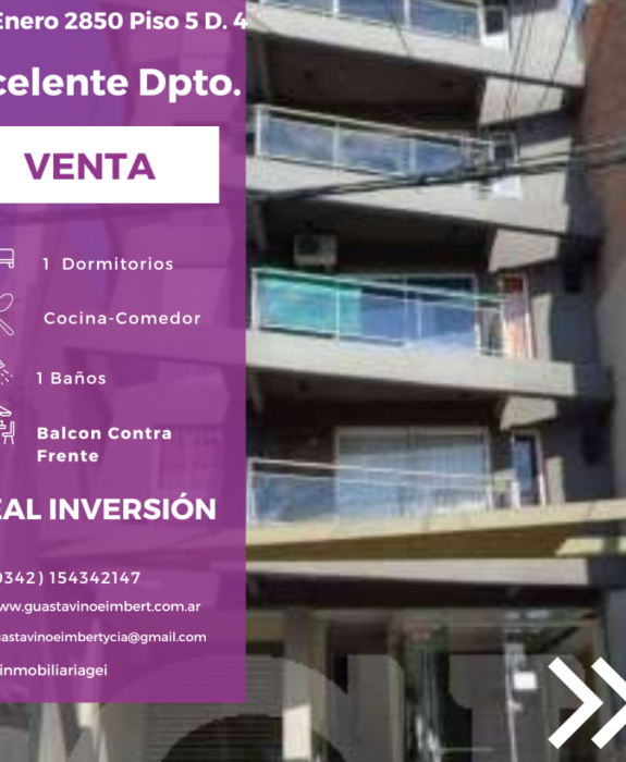 Vta. Dpto. 4 de Enero 2850 P 5 D 4